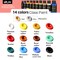 Colorful 14 Colors Stain Glass Paint Set with 6 Brushes, 1 Palette, Waterproof Permanent Glass Painting Kit for Kids to Arts on Wine Glasses,Bottle and Windows